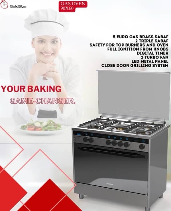Goldstar Premium italian 5 burners digital gas stove 10