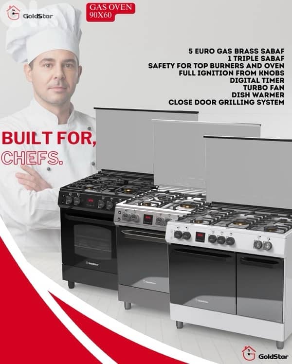 Goldstar italian 5 burners gas stove 6