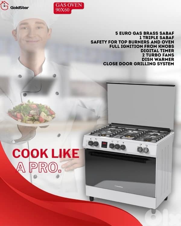 Goldstar italian 5 burners gas stove 8