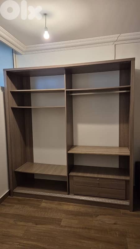 brown and white closet 0