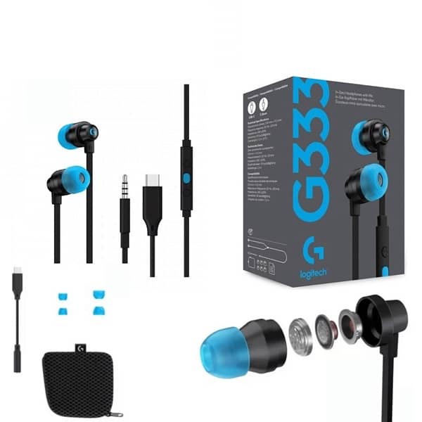 Logitech G333 Gaming Earphones – Brand New 0