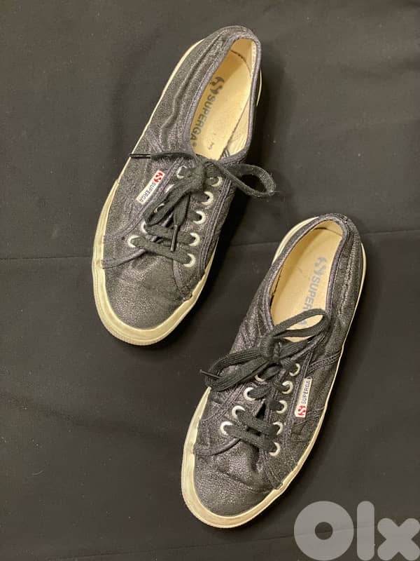 Superga Glittery Black 2