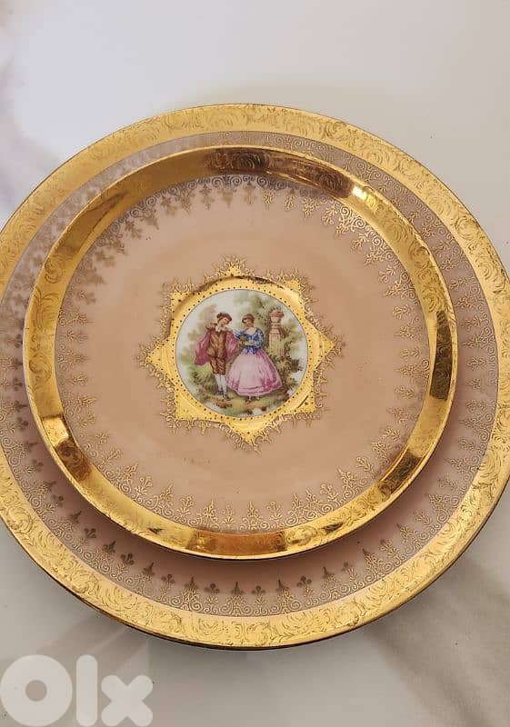vintage Romeo and juliette set plated gold 2