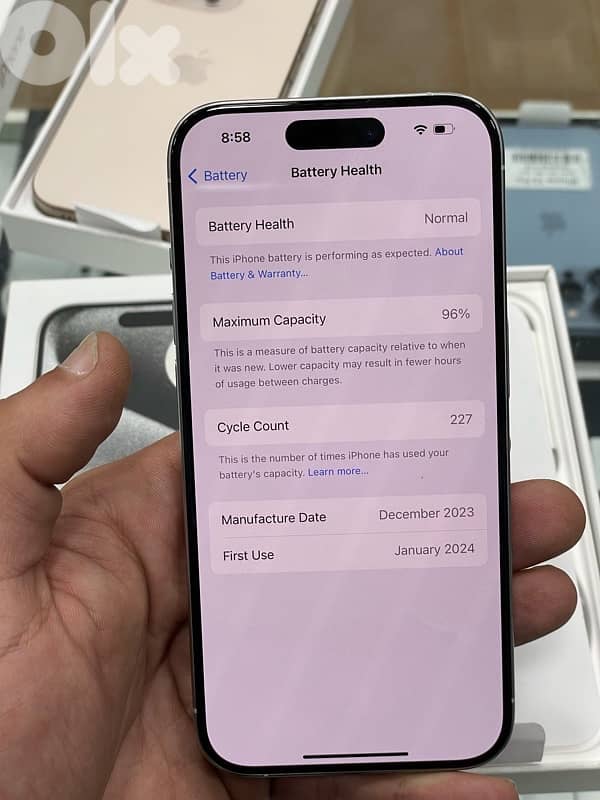 iPhone 15 Pro 512Gb like new battery 96% 5