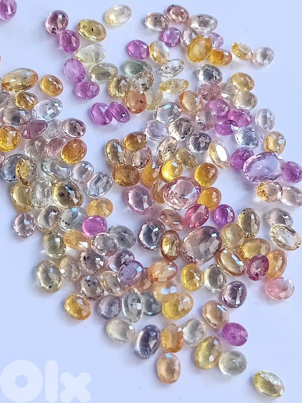 natural multi color sapphire parcel 74 ct . 1500$ 0