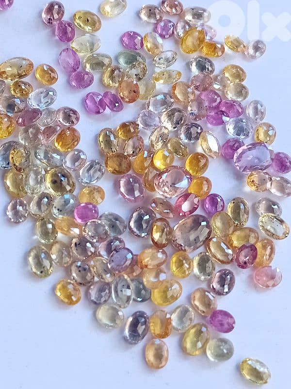 natural multi color sapphire parcel 74 ct . 1500$ 1