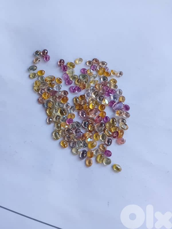 natural multi color sapphire parcel 74 ct . 1500$ 2