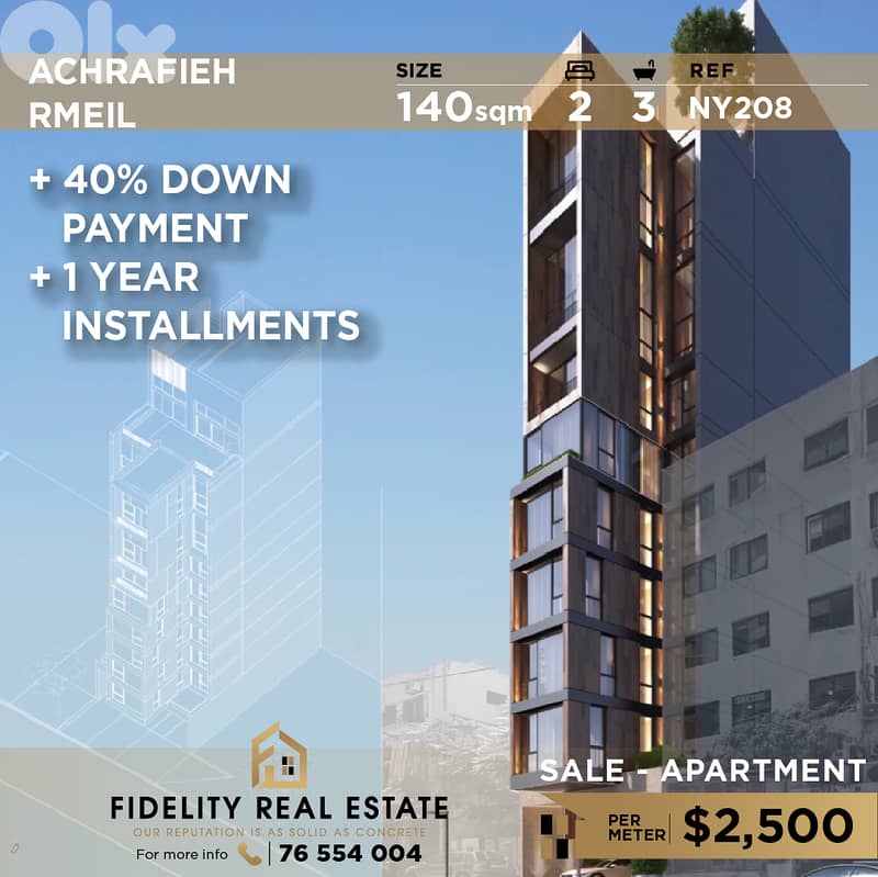 Apartments for sale in Achrafieh NY208 شقق للبيع في الأشرفية 0