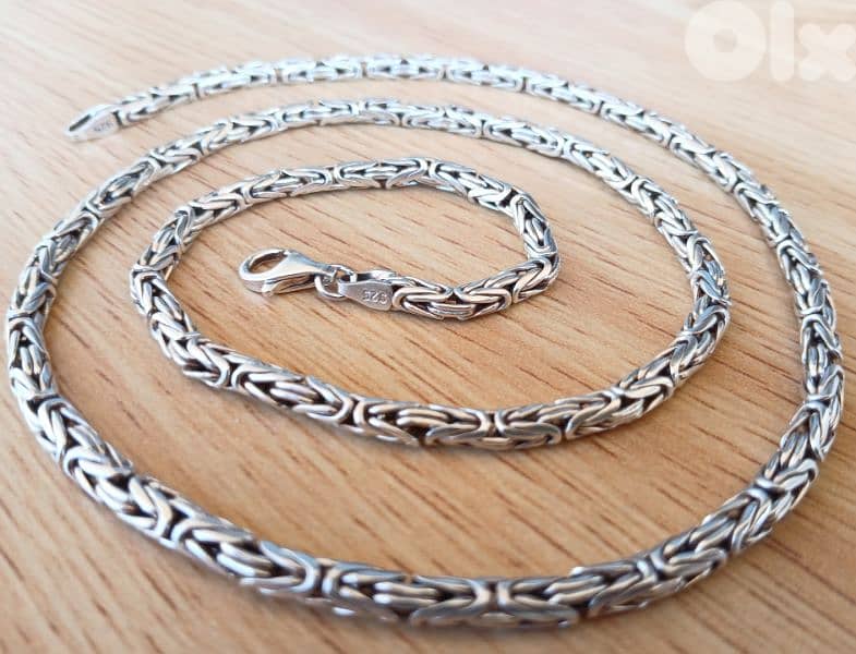 Silver  925 Handmade Height: 55 cm سنسال فضة ٩٢٥ شغل ايد طول ٥٥ سنتي 0