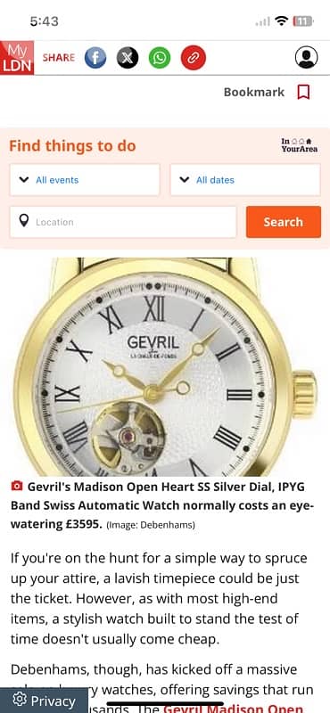 Gevril Madison automatic limited edition 4