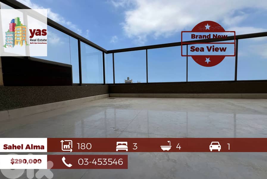 Sahel Alma 180m2 | Brand New | High-End | Sea View | Prime Location | 0