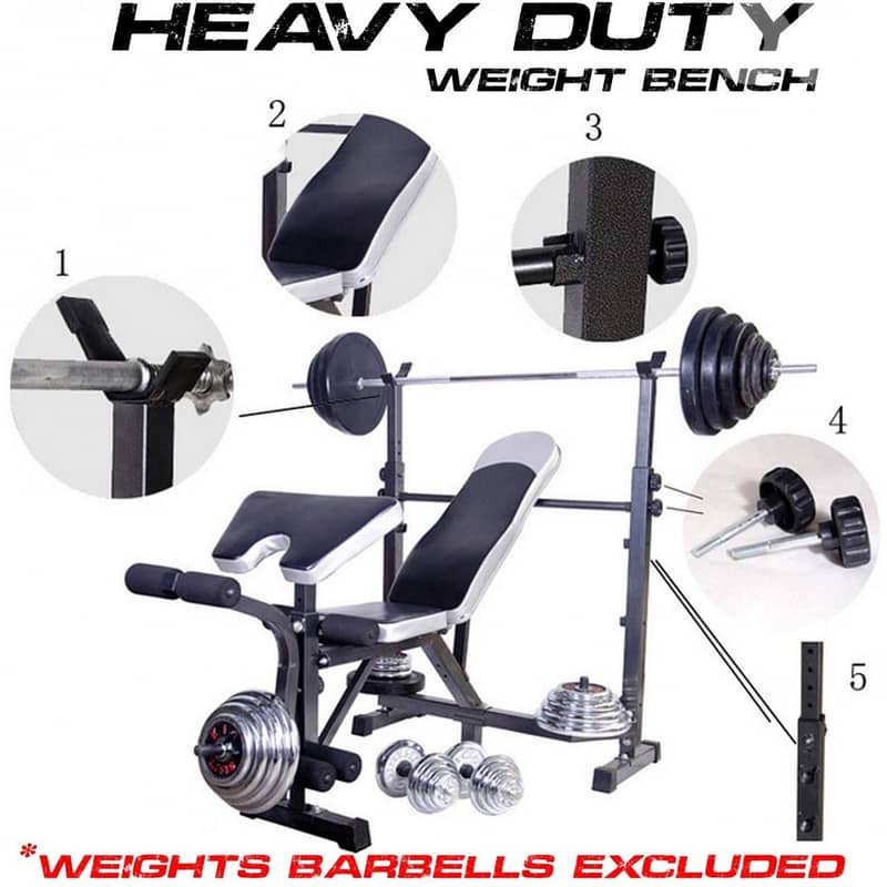 Bodyfit 5in1 Multifunctional Weight Lifting Bench 100kg 1