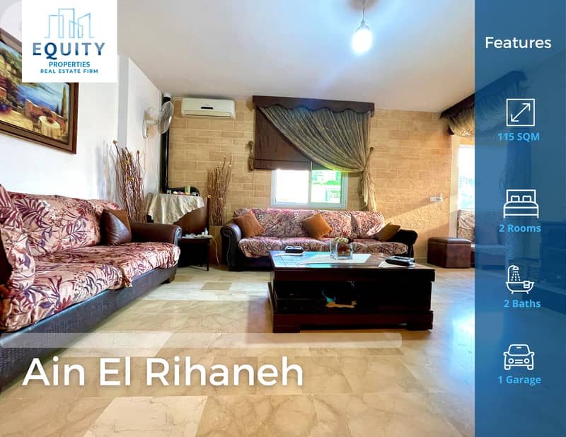 115 SQM Apartment For Sale In Ain El Rihaneh شقة للبيع #RK2008164 0