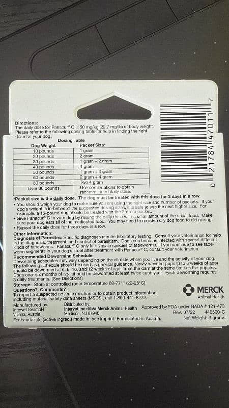 Panacur C Fenbebdazole Dewormer 1