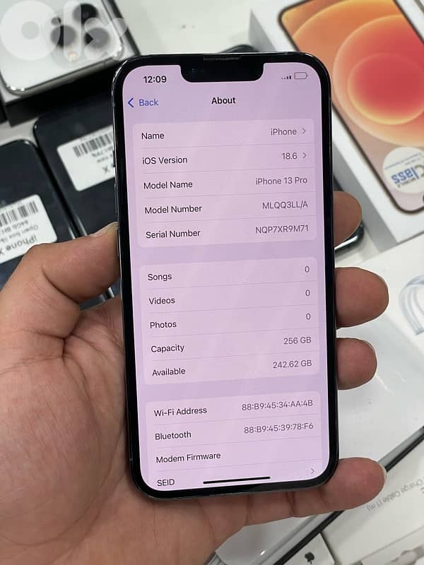 iPhone 13 Pro 256 GB open box like  new battery 97% waterproof 2