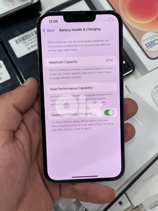 iPhone 13 Pro 256 GB open box like  new battery 97% waterproof 4