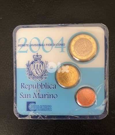 3 COINS SET Saint Marino 2004