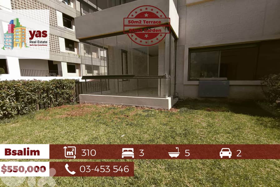 Bsalim 310m2 | 50m2 Garden | 50m2 Terrace | New Flat | Sea View |AA/EL 0