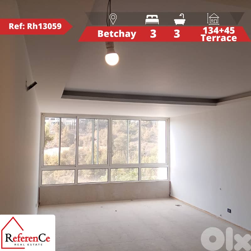 Apartment with terrace in Betchay for sale شقة + تراس للبيع في بطشاي 0