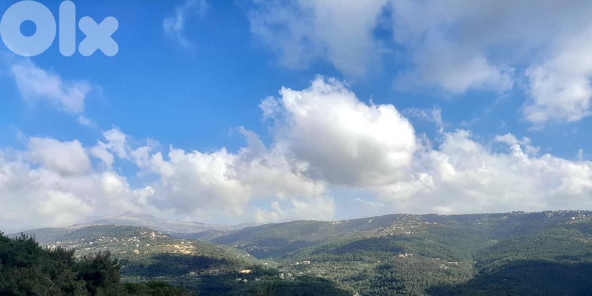 1500 SQM Land in Oyoun Broumana, Metn Overlooking the Mountains 0