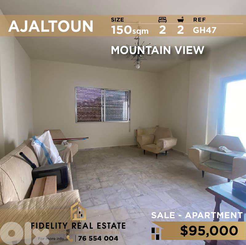 Apartment for sale in Ajaltoun GH47  شقة للبيع في عجلتون 0