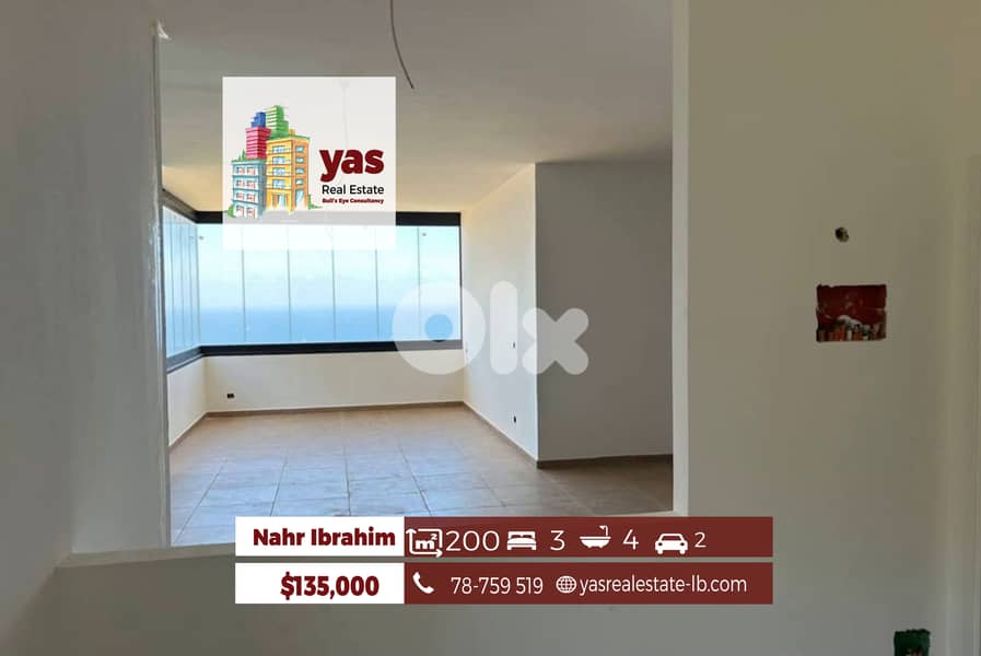 Nahr Ibrahim 200m2 | Brand New | Luxury Building | Sea View | PA | 0