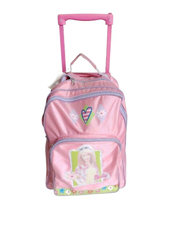 16 inch Barbie school bag with trolley 1