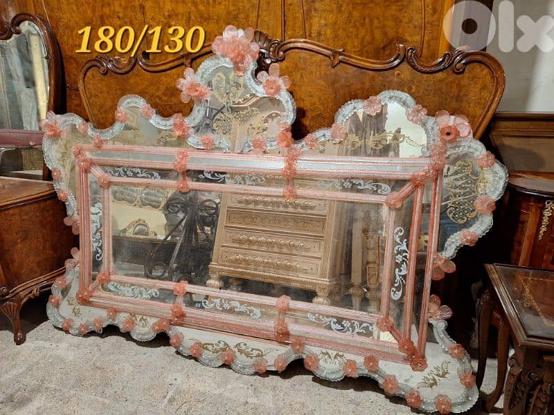 vintage mirror murano مراية مورانو رائعة جدا ومميزة انتيك 0