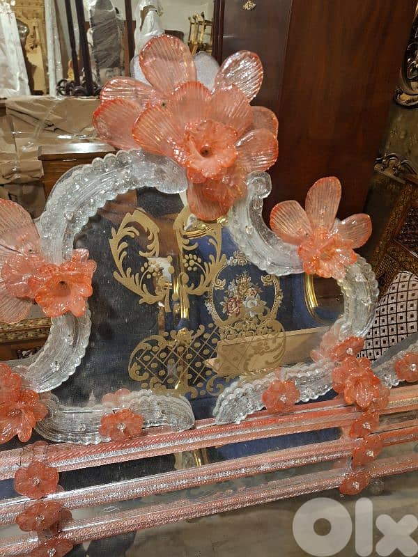 vintage mirror murano مراية مورانو رائعة جدا ومميزة انتيك 3