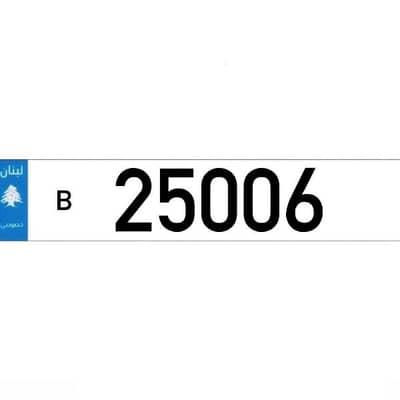 B  25006  Car Plate Number Sak Tokhsis Jehez