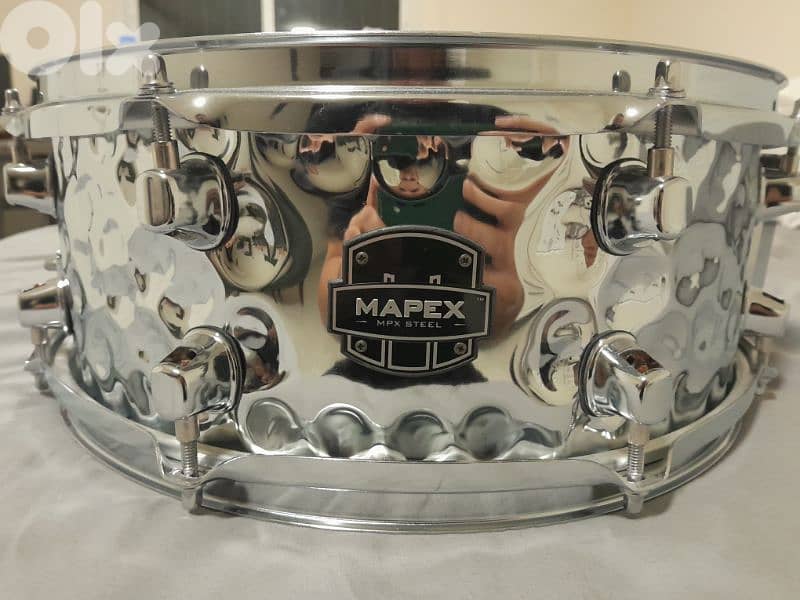 Mapex Hammered Steel Snare Drum 0