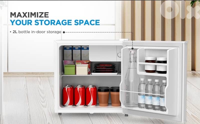 Midea 2.5Ft 45L Mini Top Mount Fridge 4