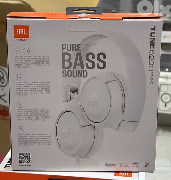 Jbl Tune 520C Usb-c White original 1