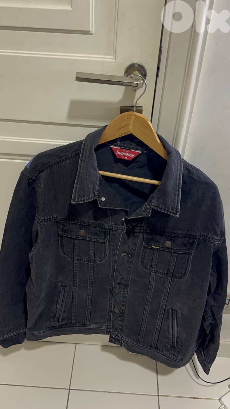 Supreme New York Painted Trucker Jacket 'Black' 0