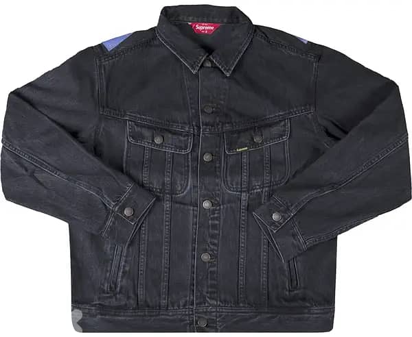 Supreme New York Painted Trucker Jacket 'Black' 5