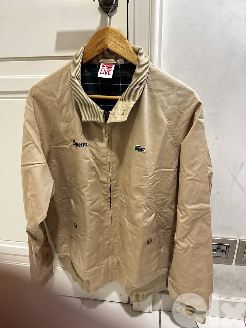 Lacoste Beige Lightweight Bomber Jacket 0