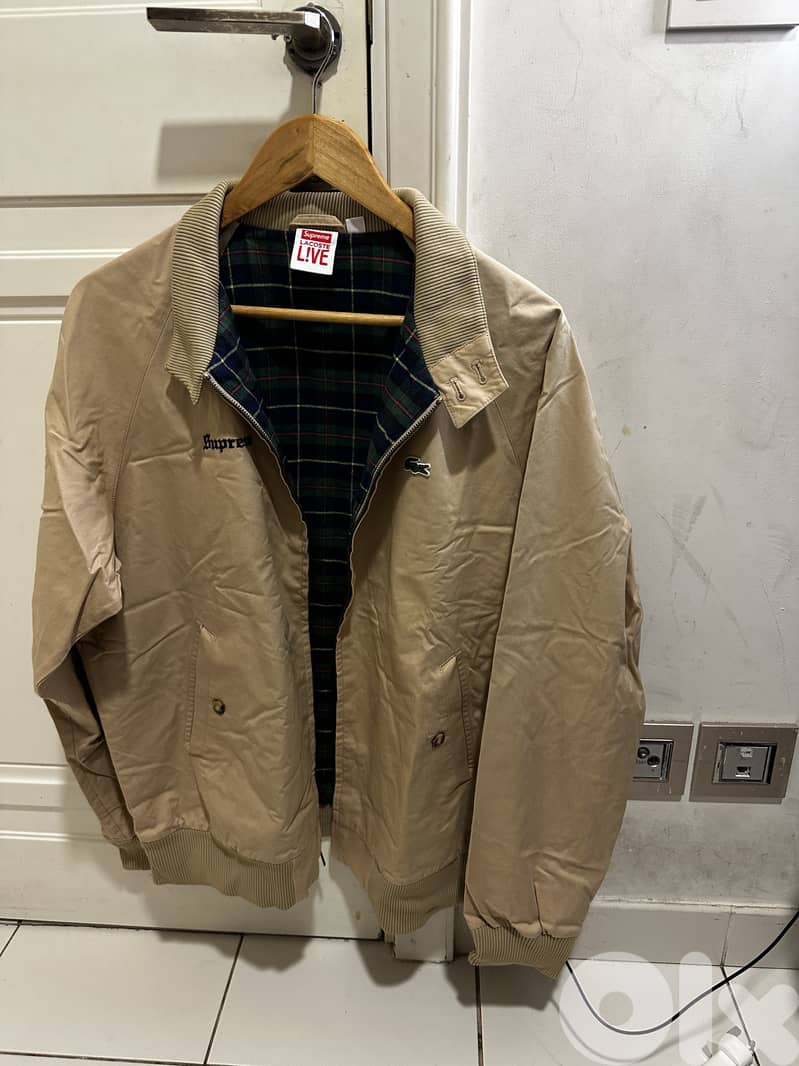 Lacoste Beige Lightweight Bomber Jacket 4