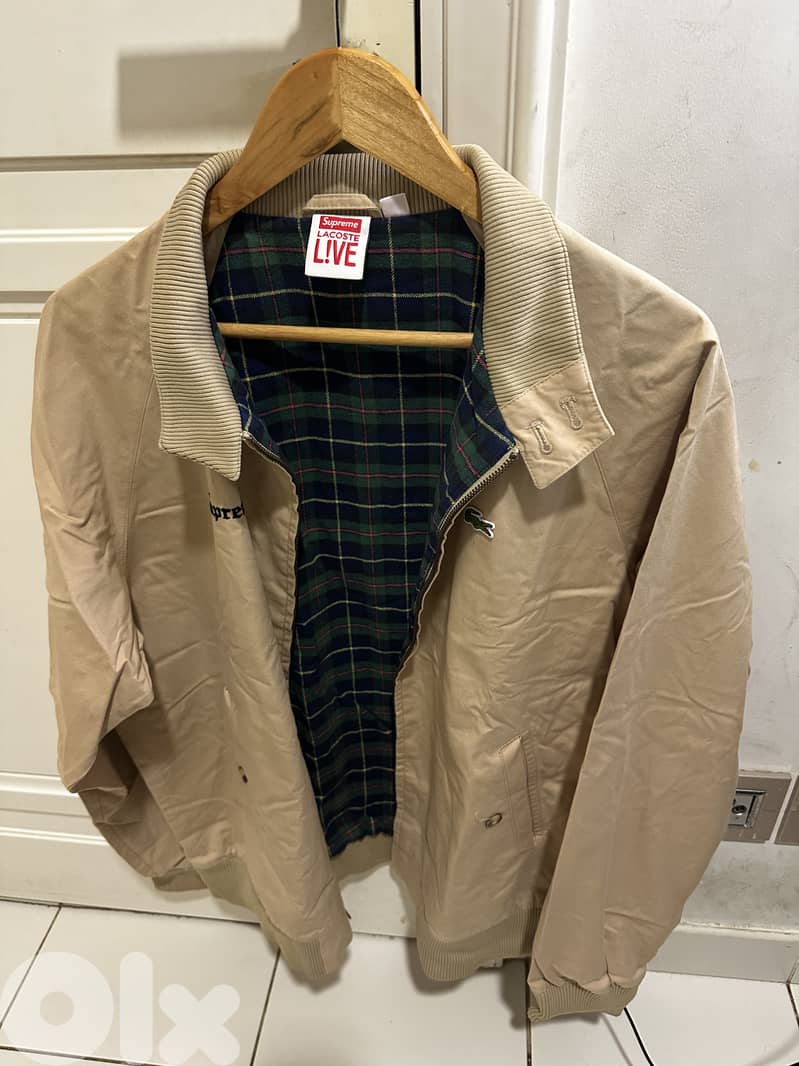Lacoste Beige Lightweight Bomber Jacket 5
