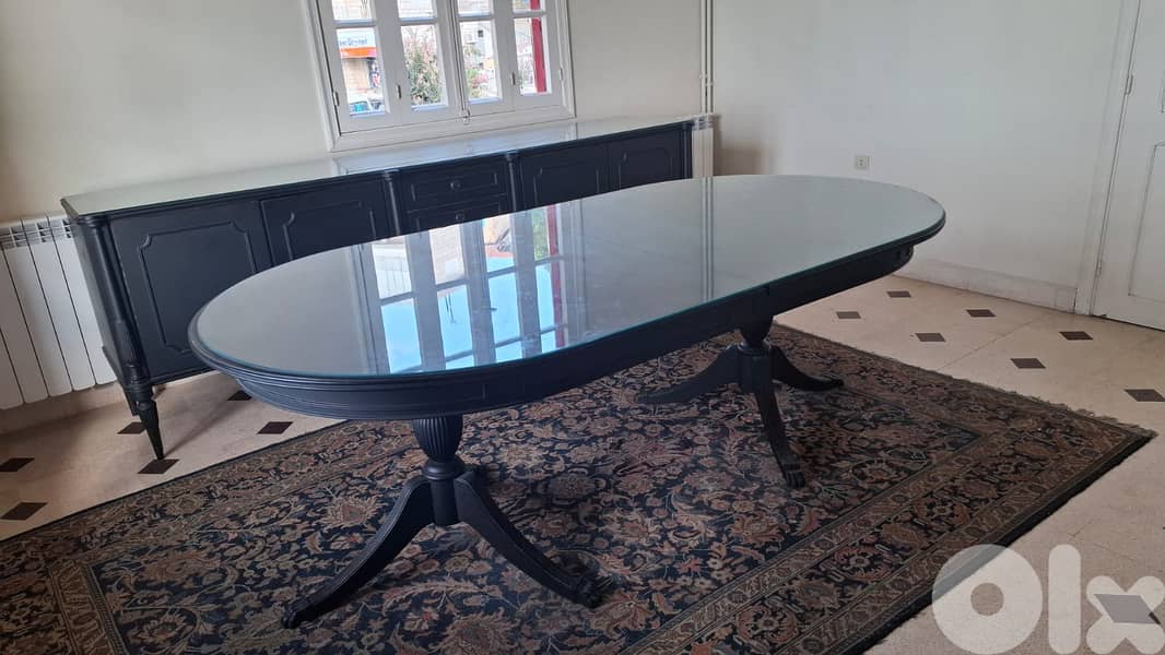 Elegant Black Dining Room Set with Glass Top 4