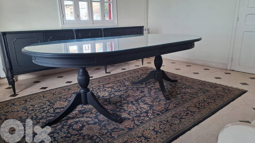 Elegant Black Dining Room Set with Glass Top 5