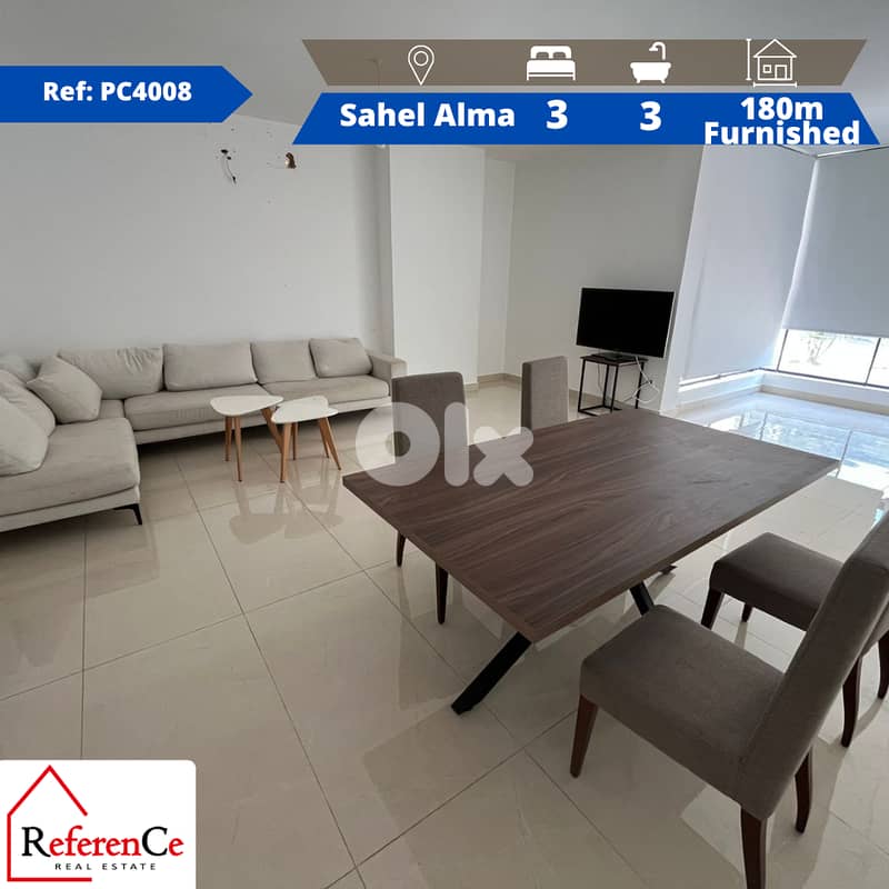 Furnished apartment in Sahel alma شقة مفروشة في ساحل علما 0