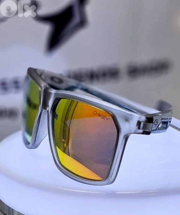 Oakley MAINLINK Grey Ink POLARIZED Galaxy Ruby Lens Sunglass XL 9264 1