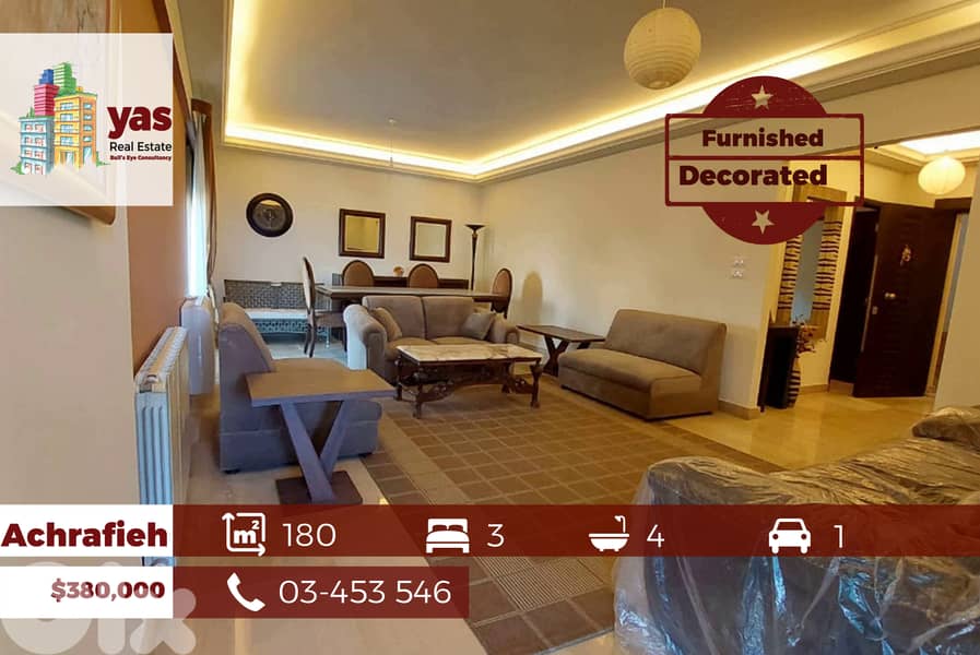 Achrafieh/Jitawi 180m2 | Furnished | Full Floor | Prime Location | OH 0
