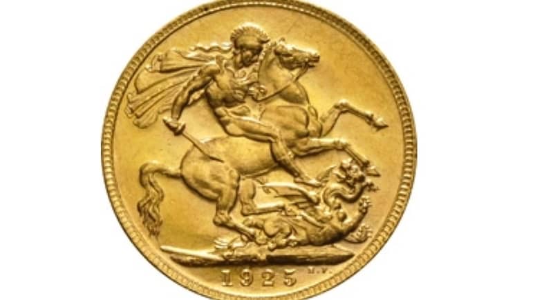 Gold King George V Sovereign Coin ذهب 1