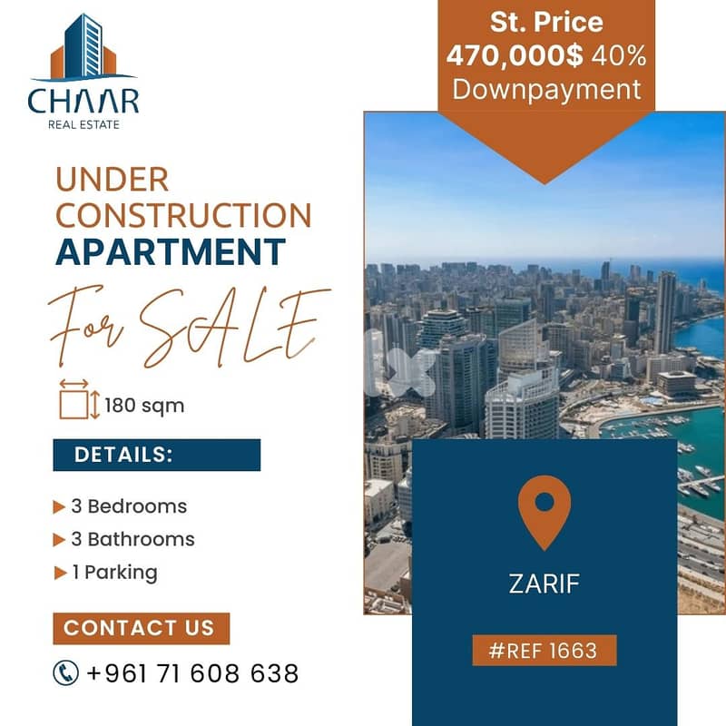 Apartments for Sale in Al Zarif | Bldg. Under Construction - #R1663 0