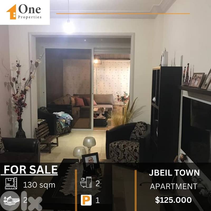 APARTMENT FOR SALE IN JBEIL TOWN 0