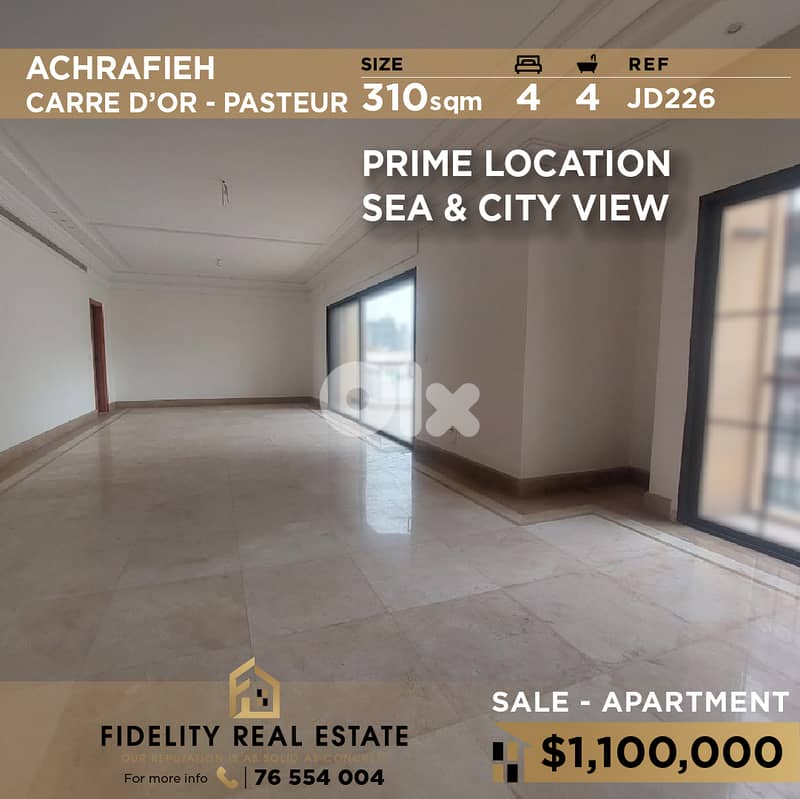 Apartmenyt for sale in Achrafieh JD226 شقة للبيع في الأشرفية 0