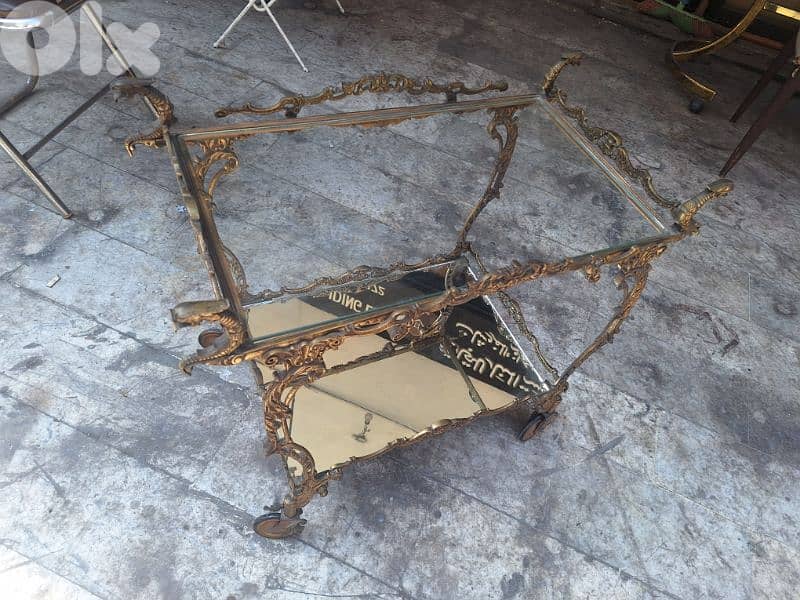 french trolley  bar made of pure copper 1