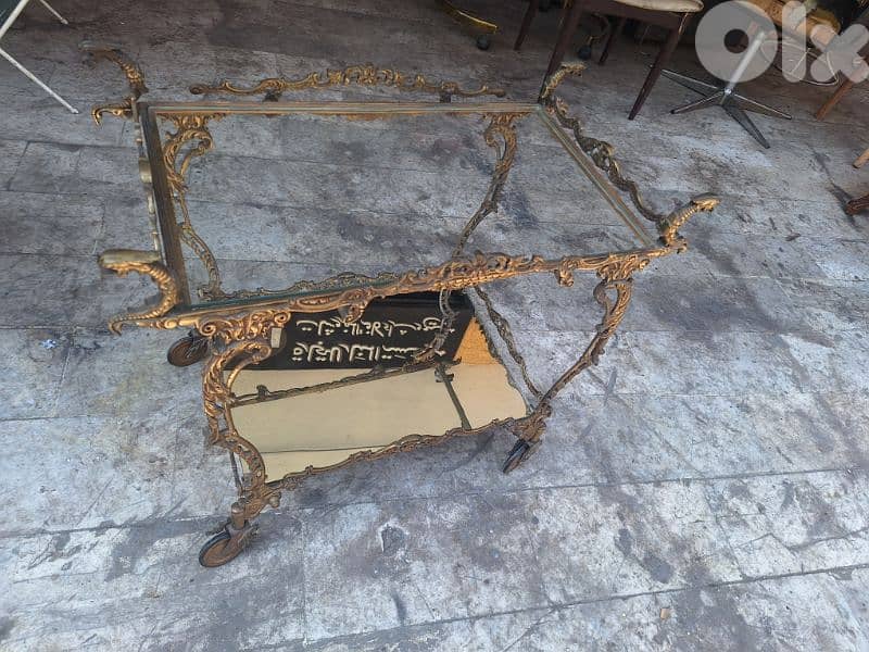 french trolley  bar made of pure copper 2