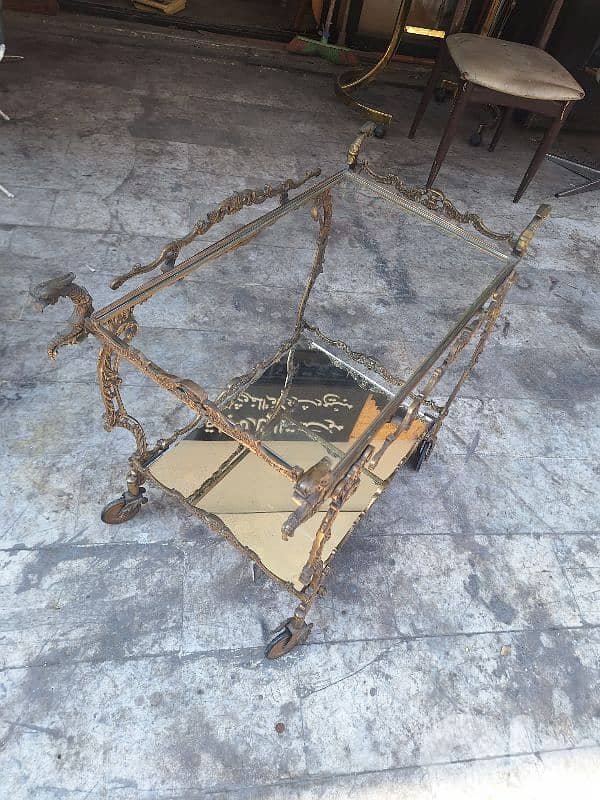 french trolley  bar made of pure copper 3